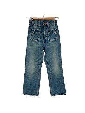 Celine Triomphe Charm Jane Flare Jeans Denim Pants Indigo Spring Summer Fall 24